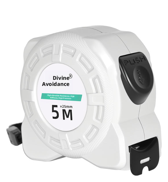 Ruban en acier auto-verrouillé mesure bleu fluorescent 5m modèle blanc-1 pièce