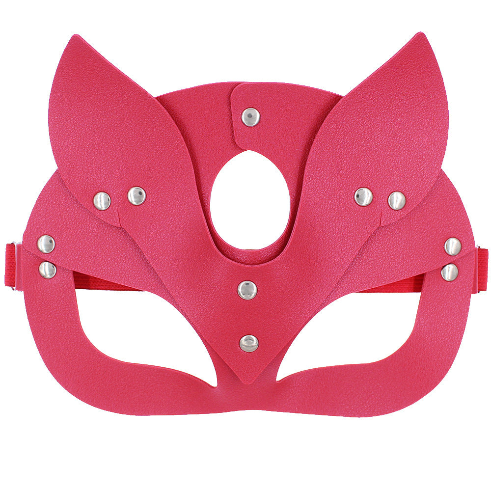 Masque de renard en cuir PU personnalisé européen et américain