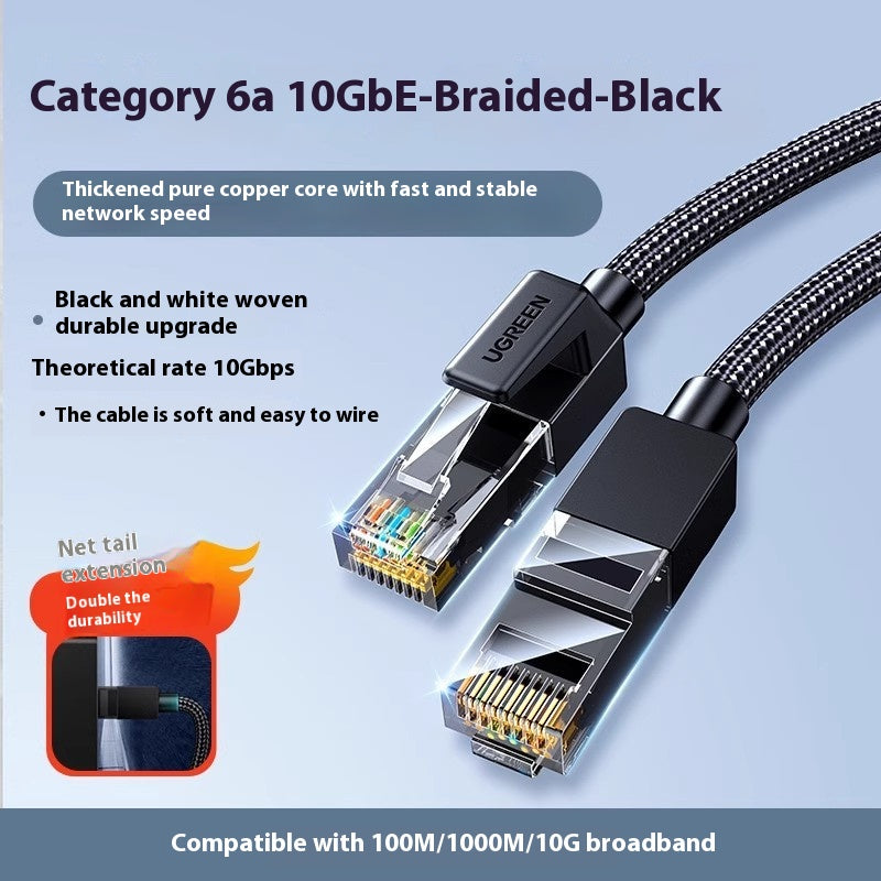 Réseau vert câble ménage Gigabit Super Six