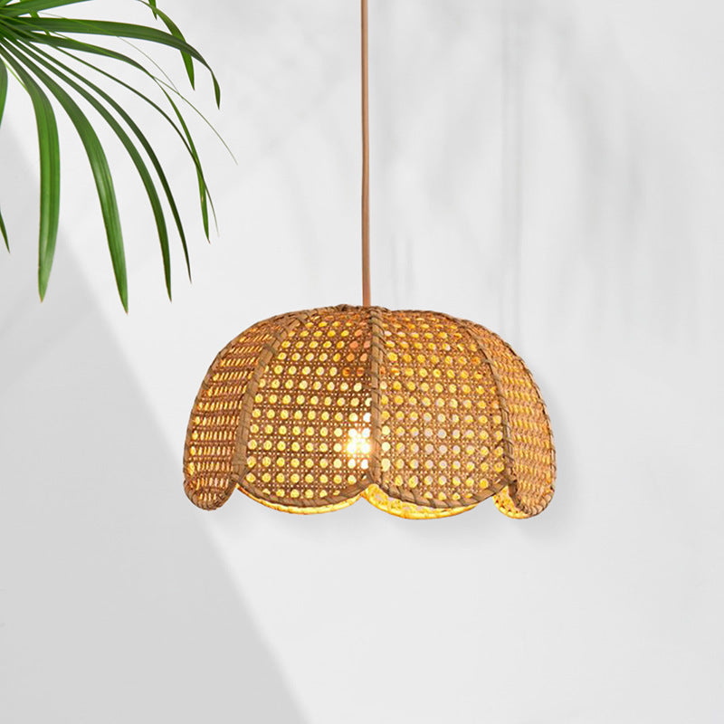 Lampe de pendentif moderne minimaliste Creative Rattan