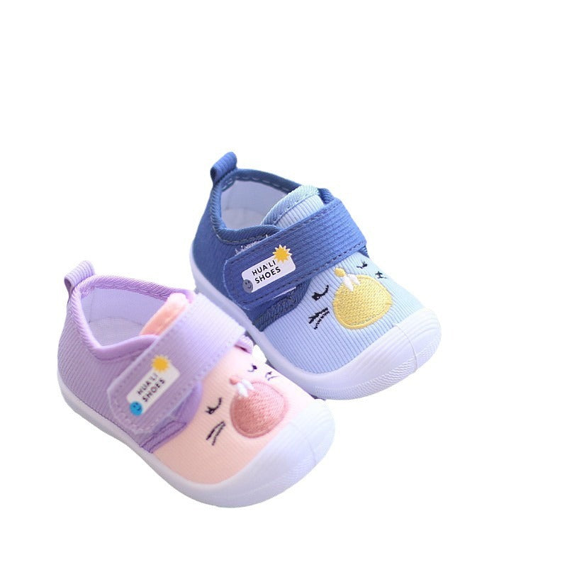 Chaussures Blanc Bébé Squeaky Printemps et Automne Chaussure Souple Botte