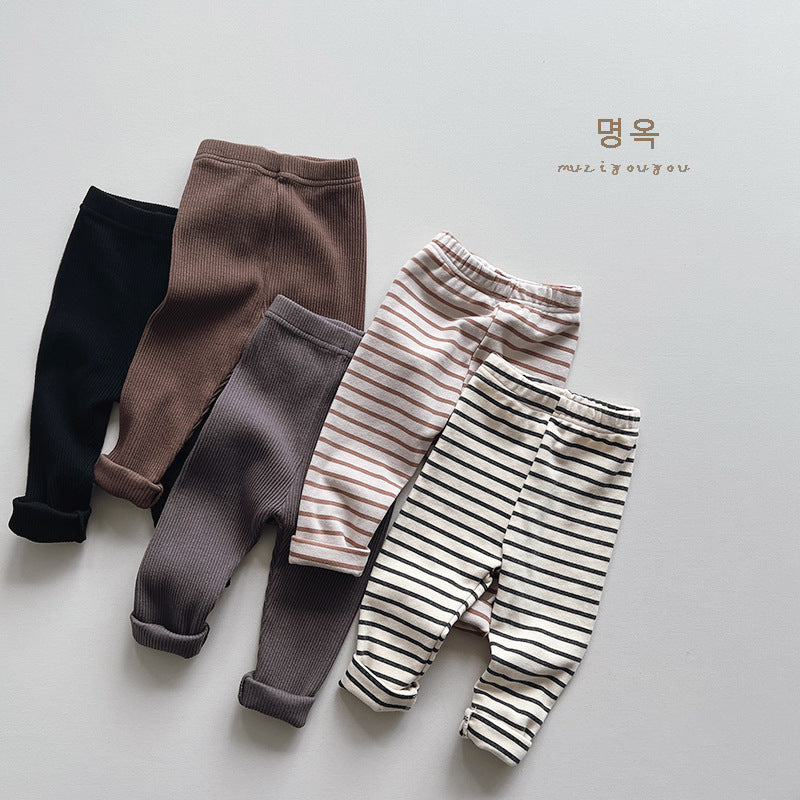 Leggings pour enfants Pantalons skinny rayés bébé