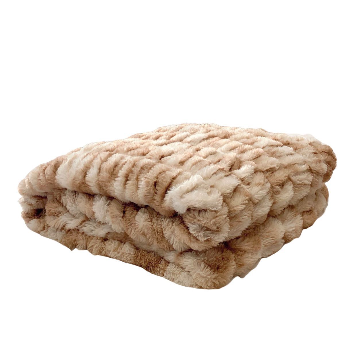 Tie-dye haut de gamme Faux fourrure lapin peluche lancer ultra-soft casual Canapé couverture