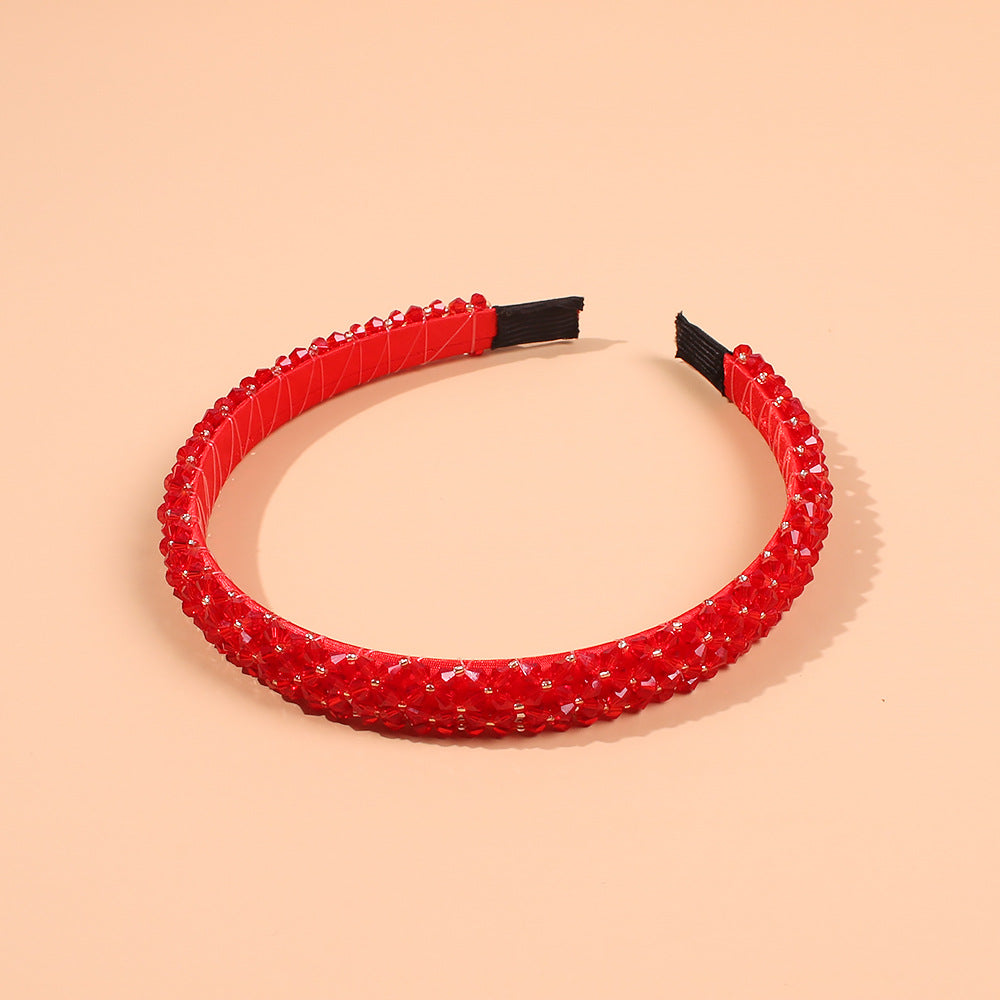 Strass Full Diamond Temperament Headband Mode Large bord baroque accès cheveux en cristal