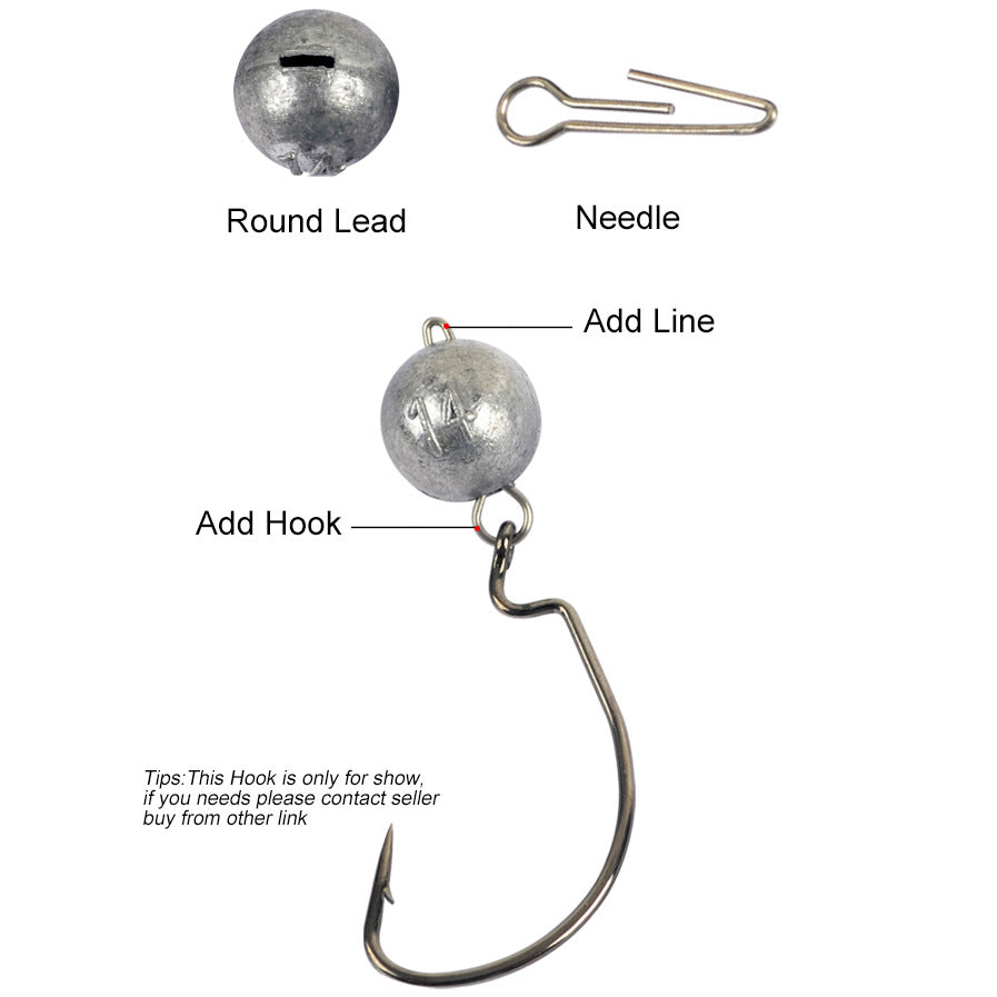 Attache rapide Jigging Lure Lead Poids 10 pièces Ensemble universel