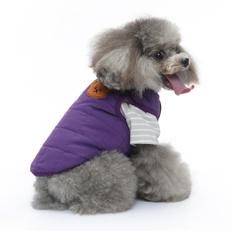 Pet Supplies Dog Breast Collar Hiver Vêtements Coton Coat Chest and Back Traction
