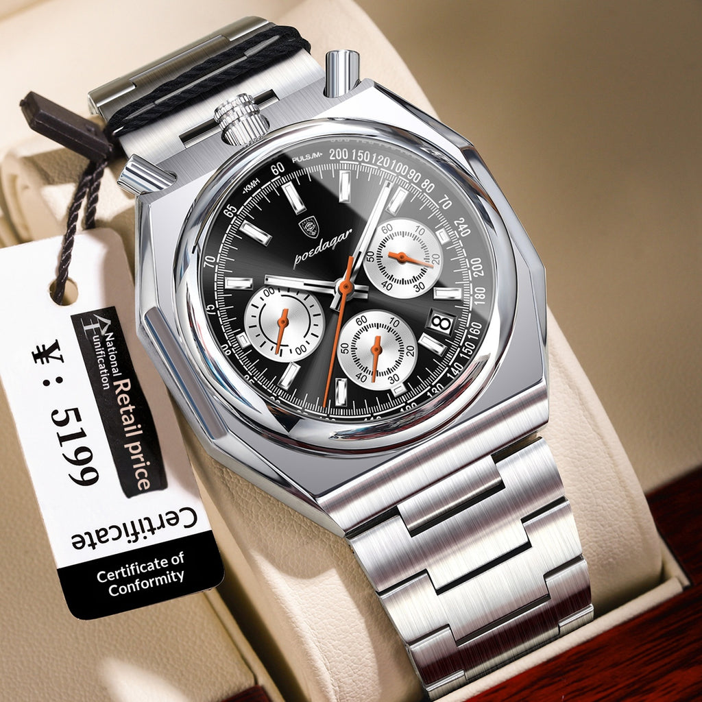 Imperméable Montre homme mode Montre Quartz multifonction