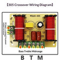 Crossover 3-way non-subscriber 3-way loudspeaker modification