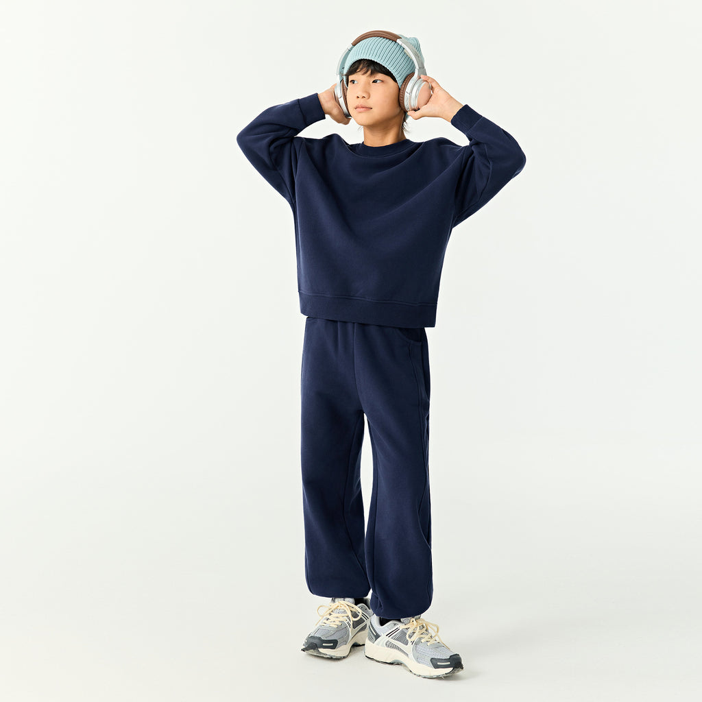 Sweat-pantalons rembourrés de couleur solide pour enfants