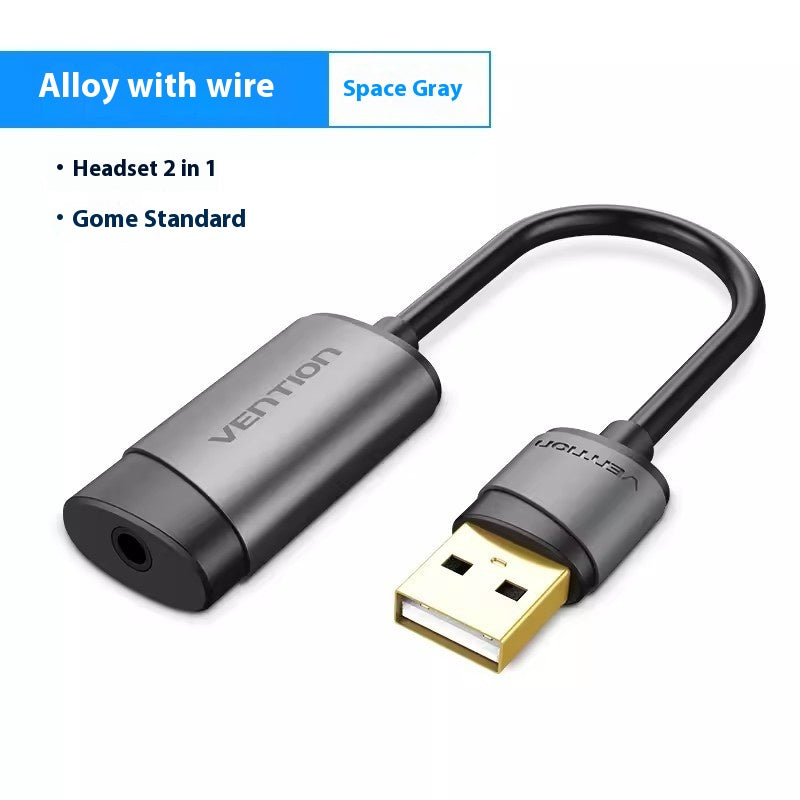 External USB sound card to headset audio interface