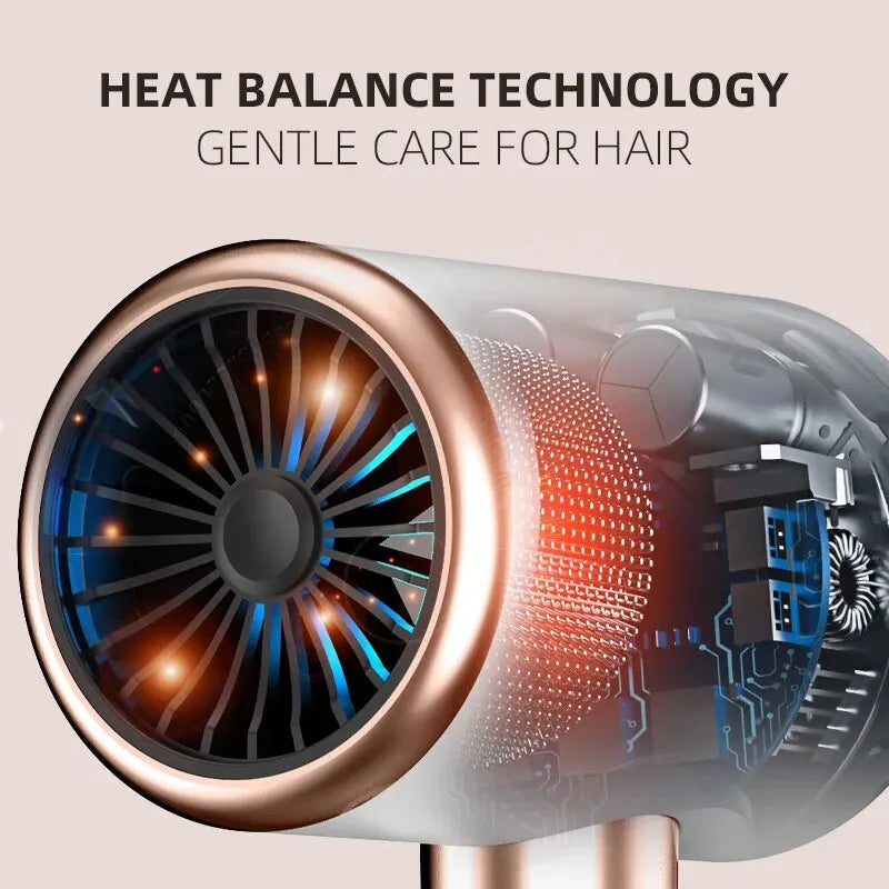 F37 2000W Équipement professionnel sèche-cheveux Négatif sécheur lonique sécheur à vent froid brosse à air