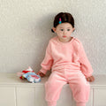 Costume pour enfants Automne et hiver Garçons et filles Pyjama thermique doublé de polaire