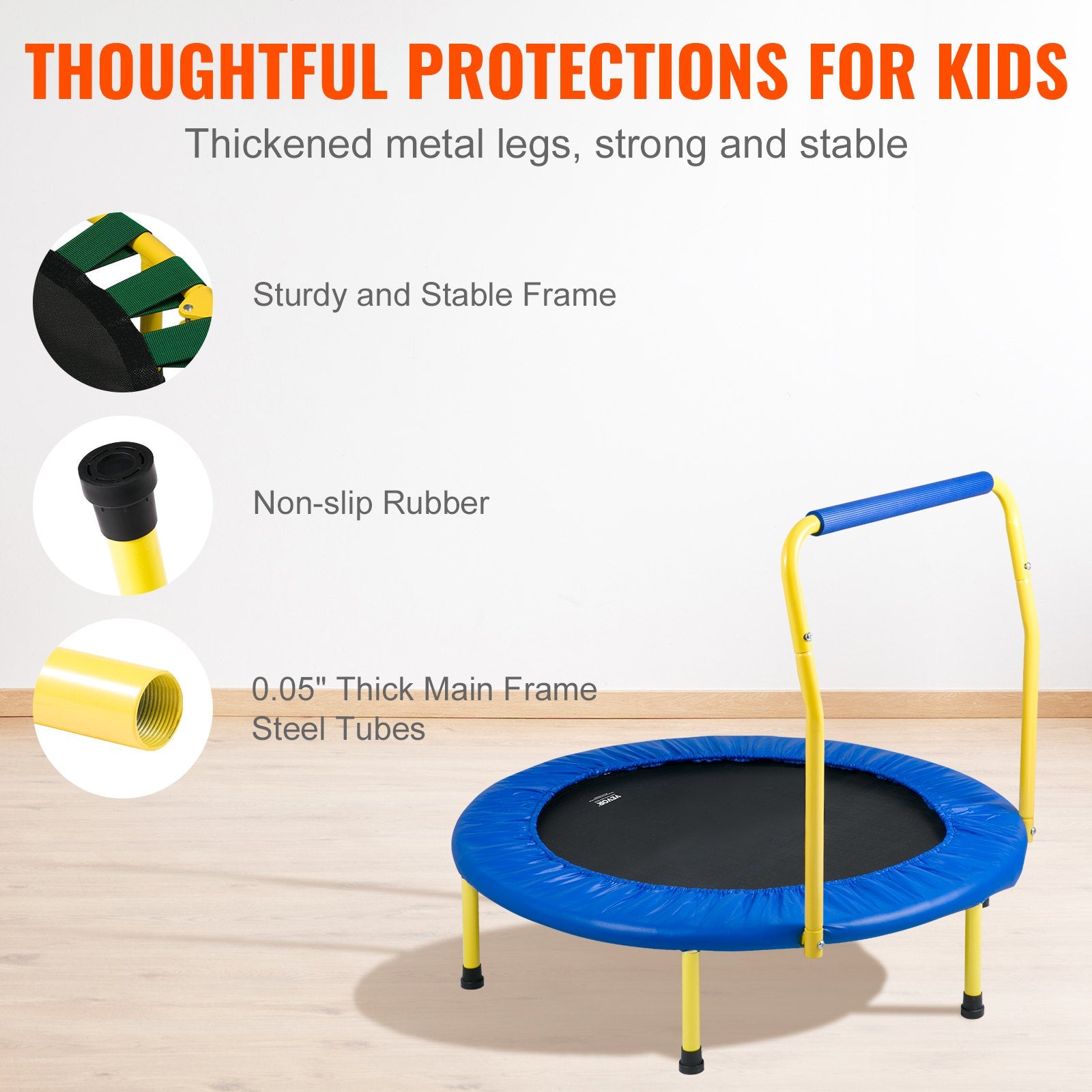 Trampoline VEVOR 3FT pour enfants en plein air Trampoline pliable pour bébé