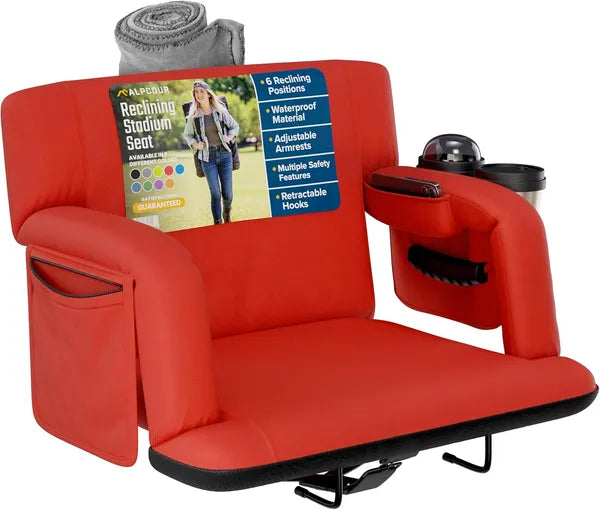 Alpcour Premium Siège de stade inclinable pour les bleachers avec support arrière