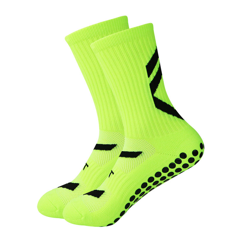 Chaussettes de sport antidérapantes épaissies de football moyen