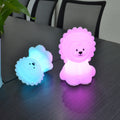 Colorful Une lampe de chambre à coucher changement de couleur Ambiance Lion Silicone Lampe de nuit
