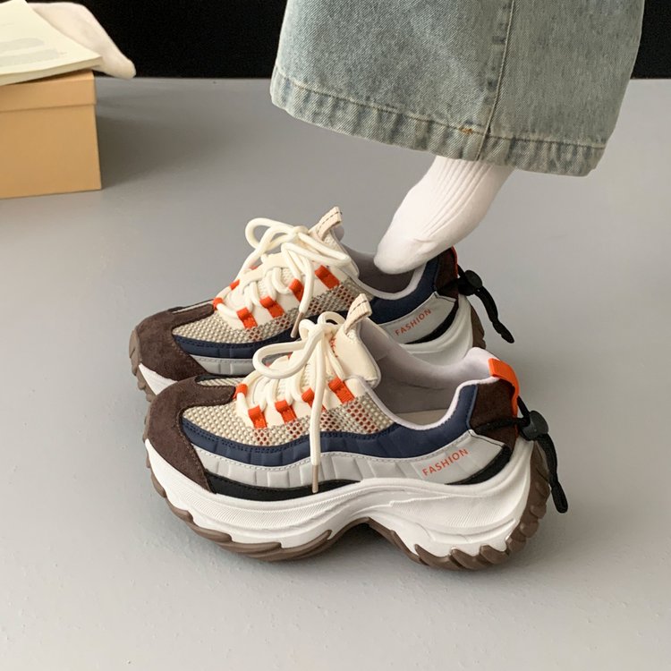 Plate-forme de femmes Couleur Bloc papa Sneakers