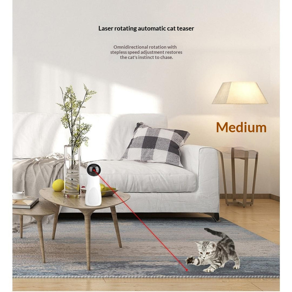 Jouet automatique de chat laser multi-angle pour chat.