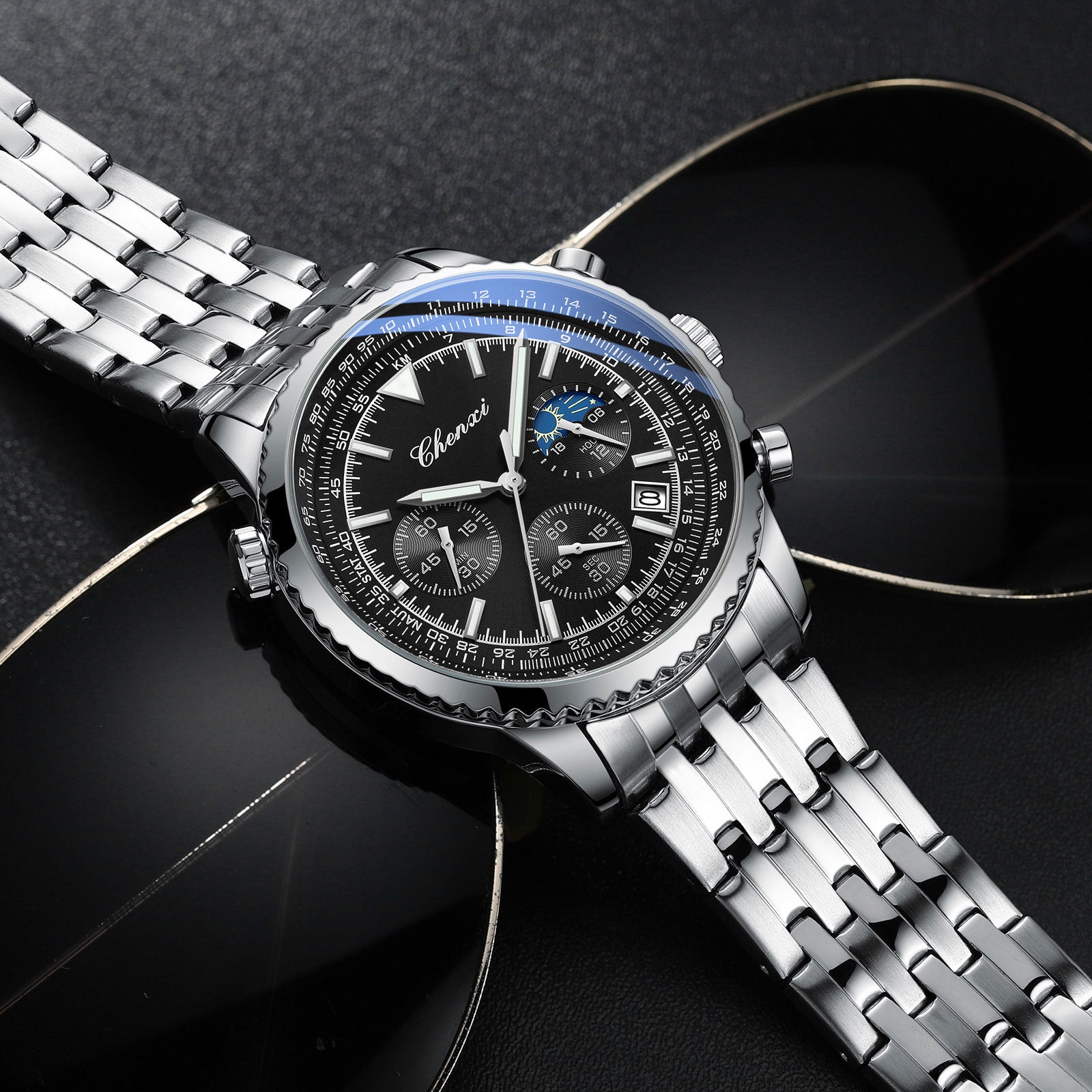 Montre Quartz de table pour hommes Source lumineuse étanche en gros