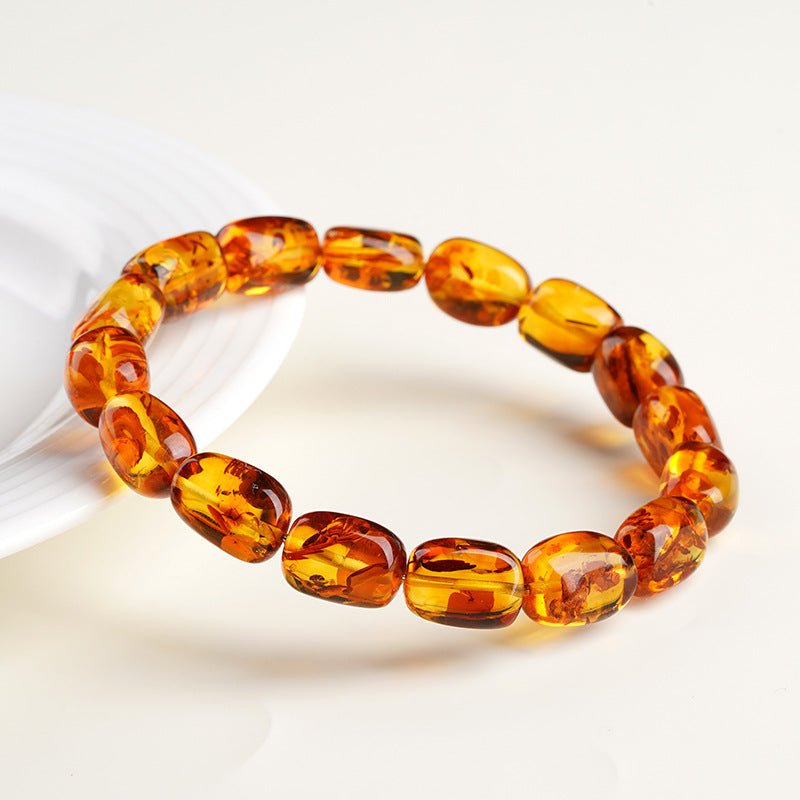 Bracelet d'ambre en forme de glace naturelle en style libre