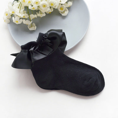 Princess chaussons de filles version coréenne de satin chaussons courtes