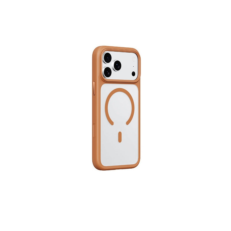 Applicable à 17ProMax Phone Case Skin Feeling Grosted Transparent magnétique résistant à la chute