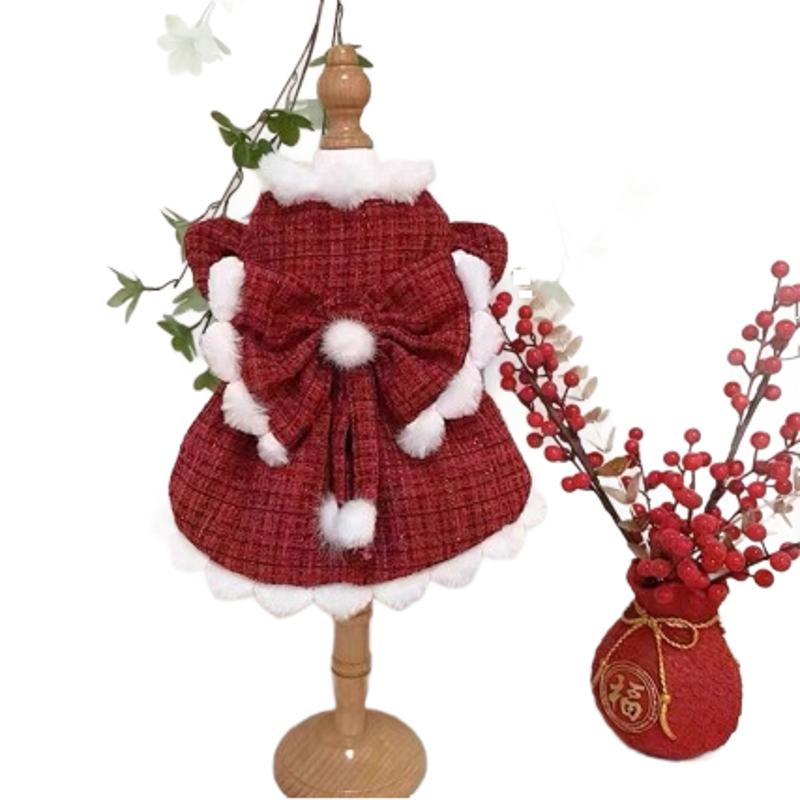 Jupe d'hiver Lolita avec design en polaire pour petits chiens