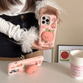 Coffret de preuve de chute en forme de pied de caricature Peach