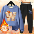 Garçons' Hiver Casual All-Match Fleece-Line Thickened Outfit