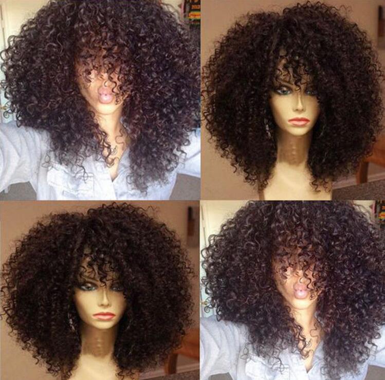 Afro-noir Volume Puffy Explosion Couleur solide
