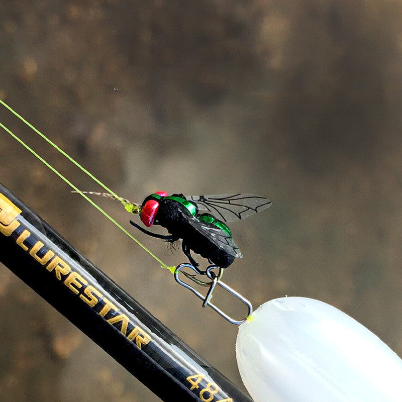 Pêche Bâton flottant Eau Bionic Fly Road Sous-bâton Bâton mouche Insecte faux Bâton artificiel