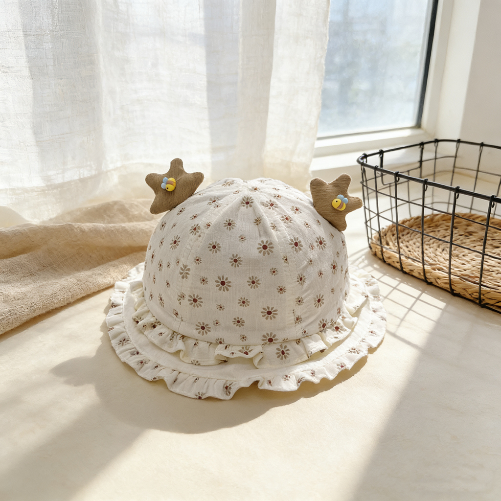 Chapeau de pêcheur doux et occasionnel, imprimé pour enfants