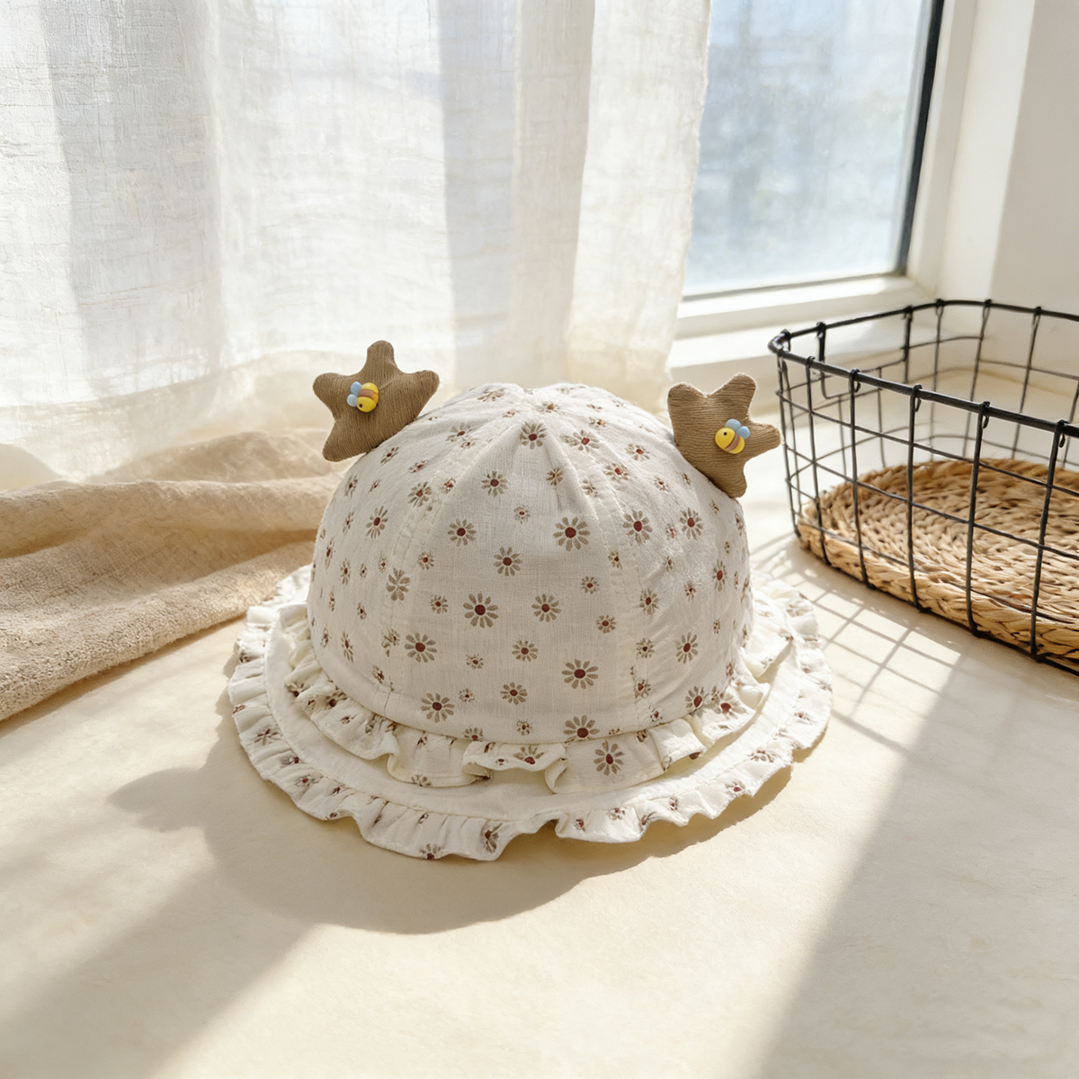 Chapeau de pêcheur doux et occasionnel, imprimé pour enfants