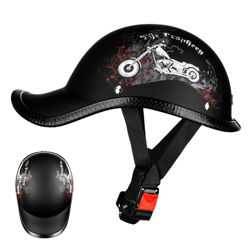 Batterie électrique Casque de moto Protection de sécurité rétro Half Casque