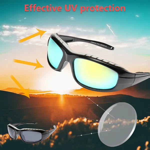 2 paires moto mousse rembourrée résistant au vent Lunettes de soleil
