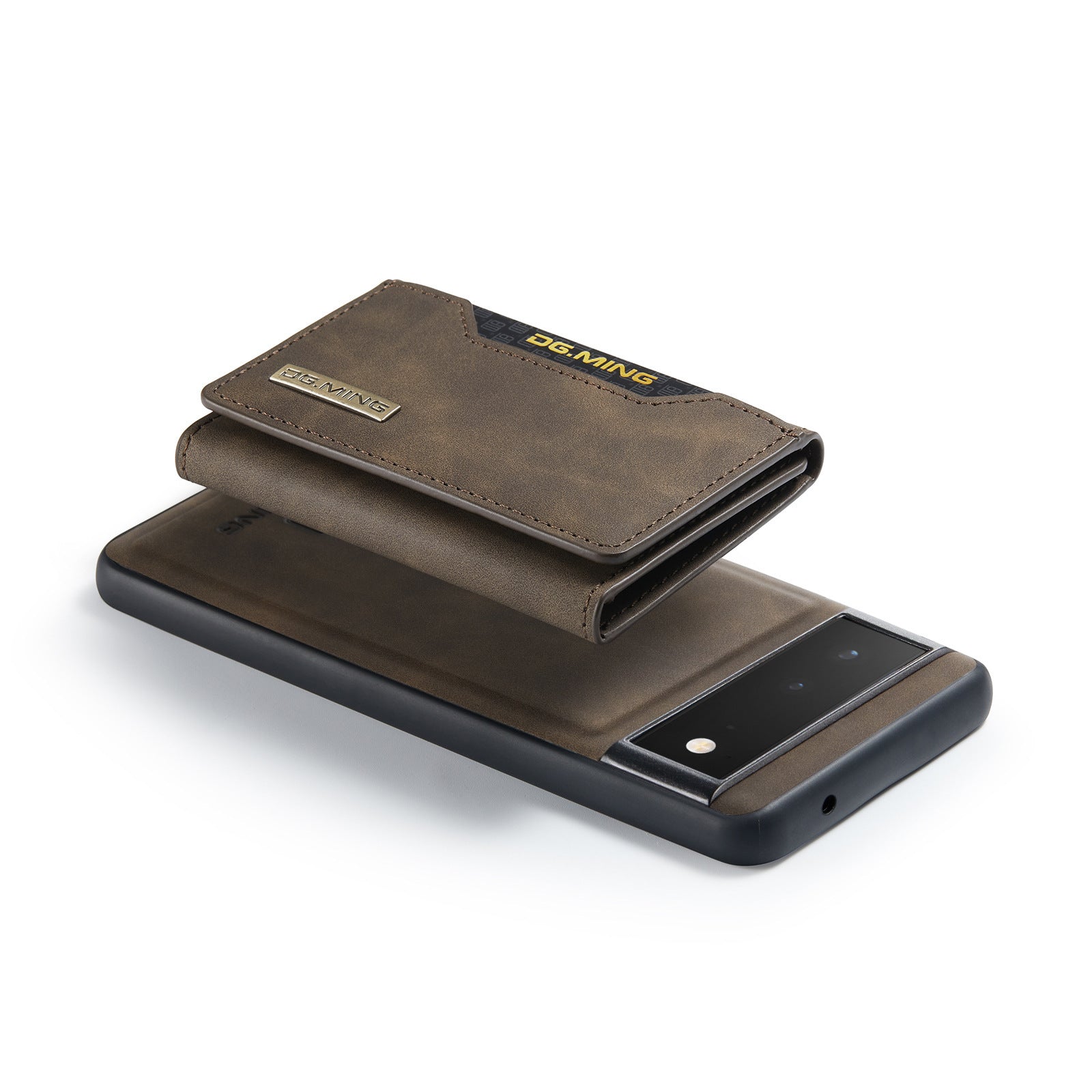 Porte carte magnétique en cuir Boîtier de protection pour téléphone portable