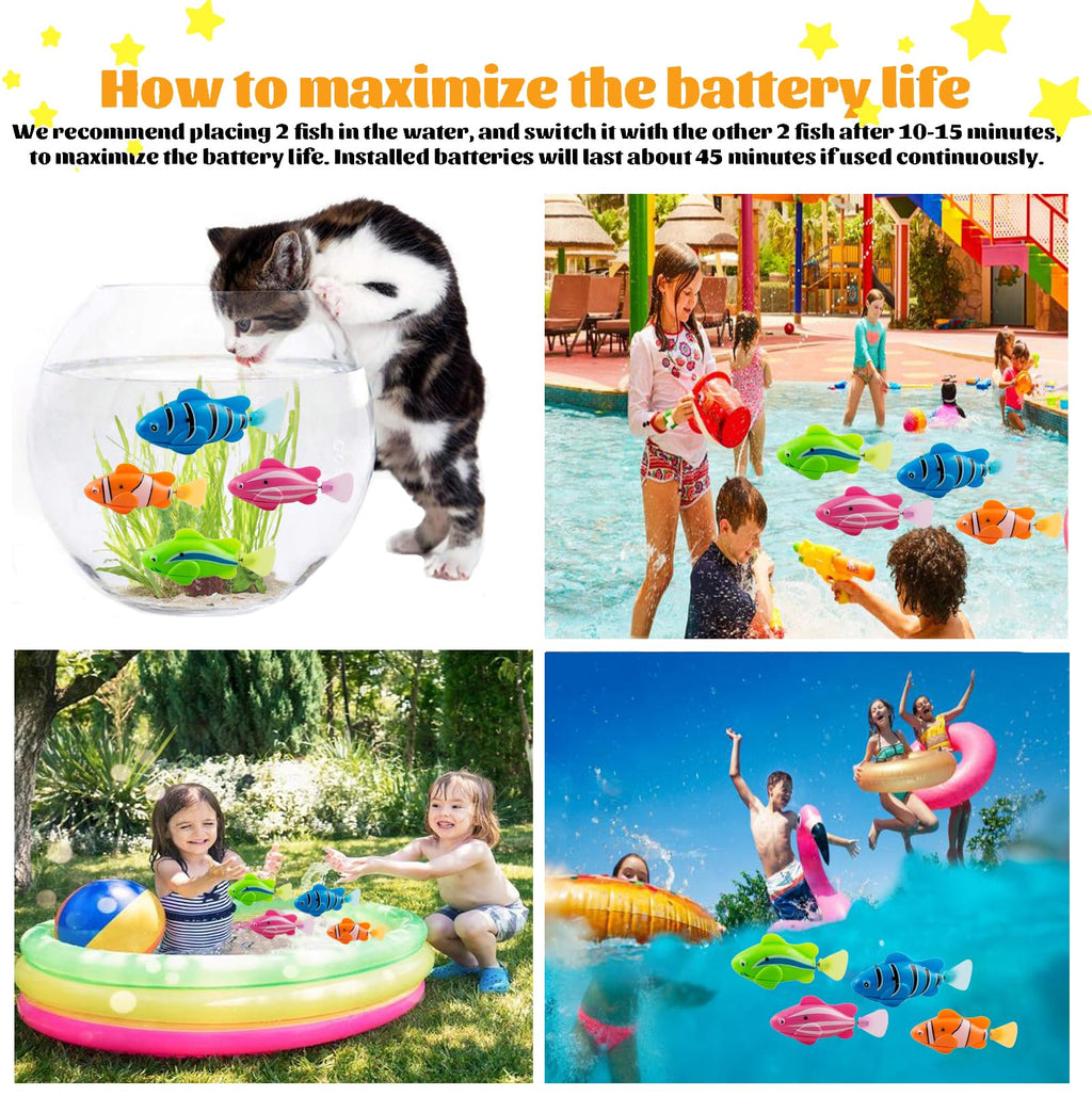 Robot Fish,Electronic Pet Fishes,Robotique Fish pour les chats et les chiens, Natation Fi-sh,Interactiv