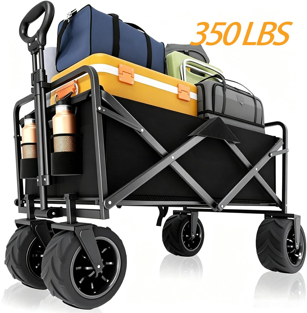Remorque de Camp multifonctionnelle pliable Grande capacité Camping en plein air Plage Trolley Availab