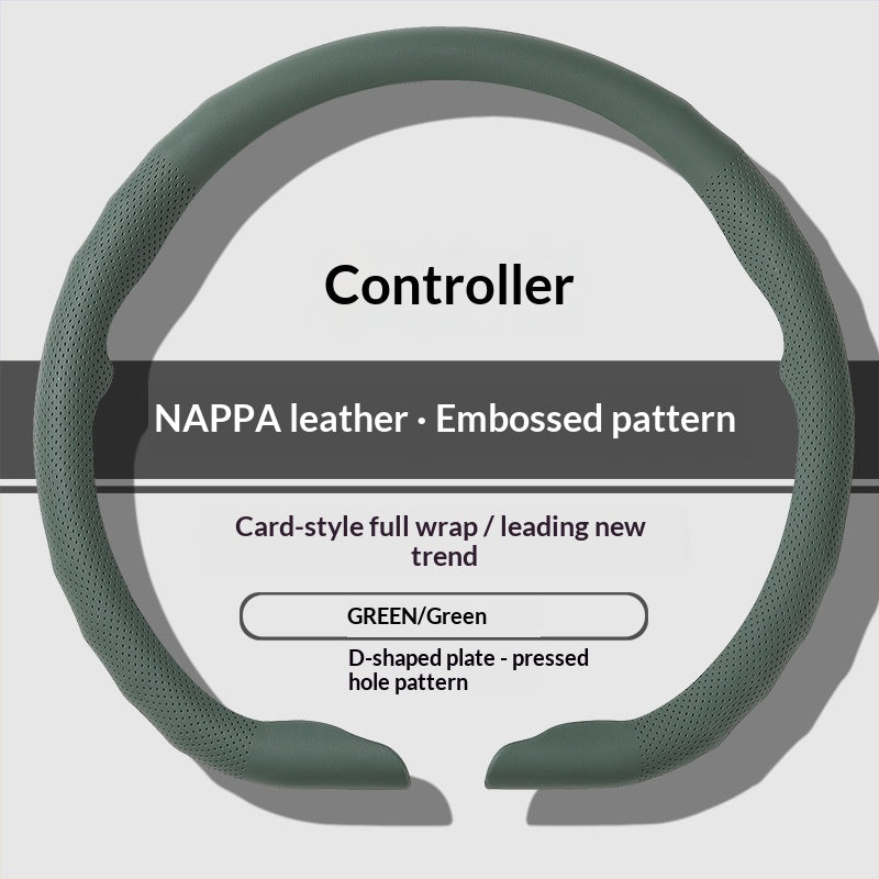 Non-slip perforated steering wheel cover