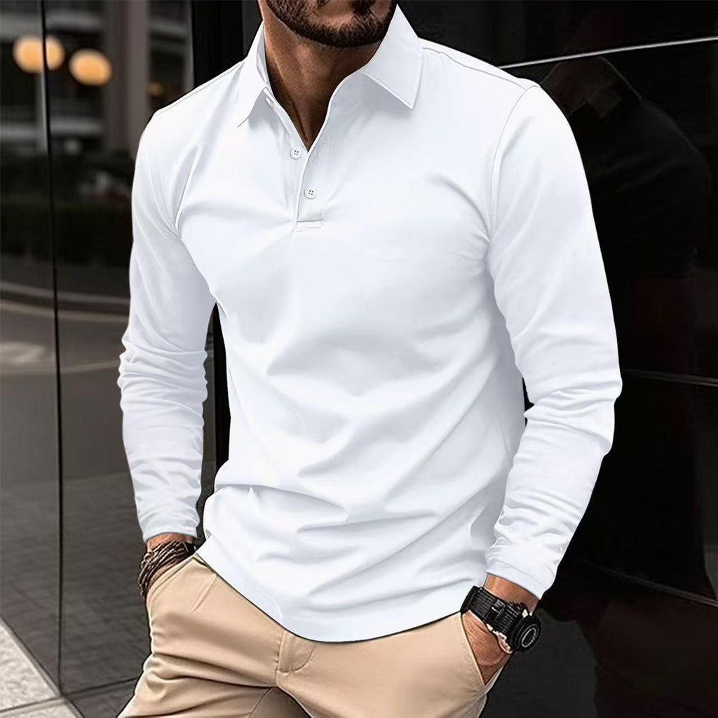 Chemise à manches longues à manches longues pour hommes casual mode avec une broderie faon