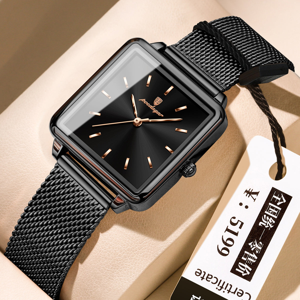 Femmes Quartz Square Watch