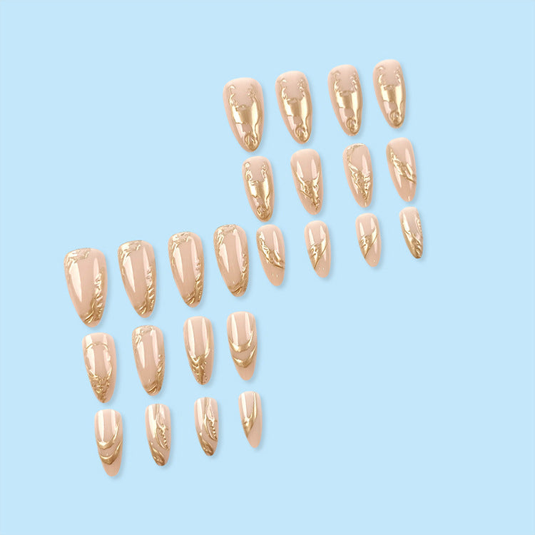 Stickers Art des ongles en trois dimensions plaqué or pour les femmes