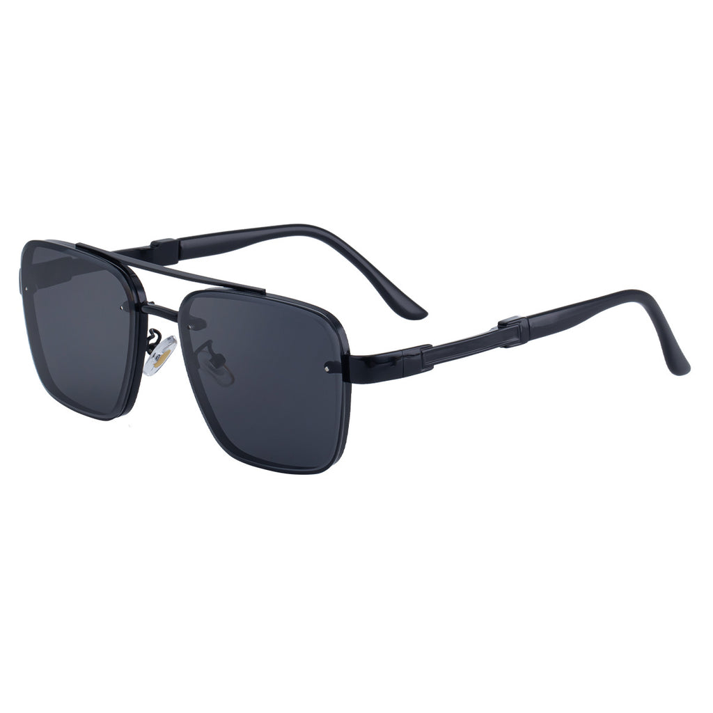 Cadre carré rétro Lunettes de soleil de protection solaire pour hommes haut de gamme