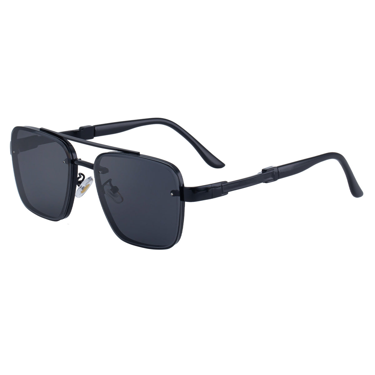 Cadre carré rétro Lunettes de soleil de protection solaire pour hommes haut de gamme