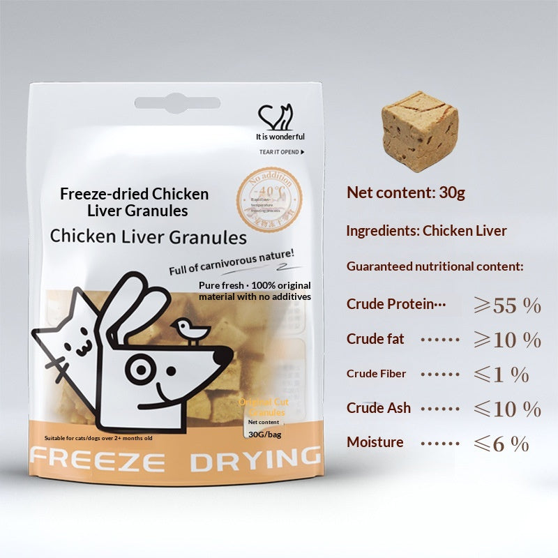 Aliments pour animaux de compagnie congelés