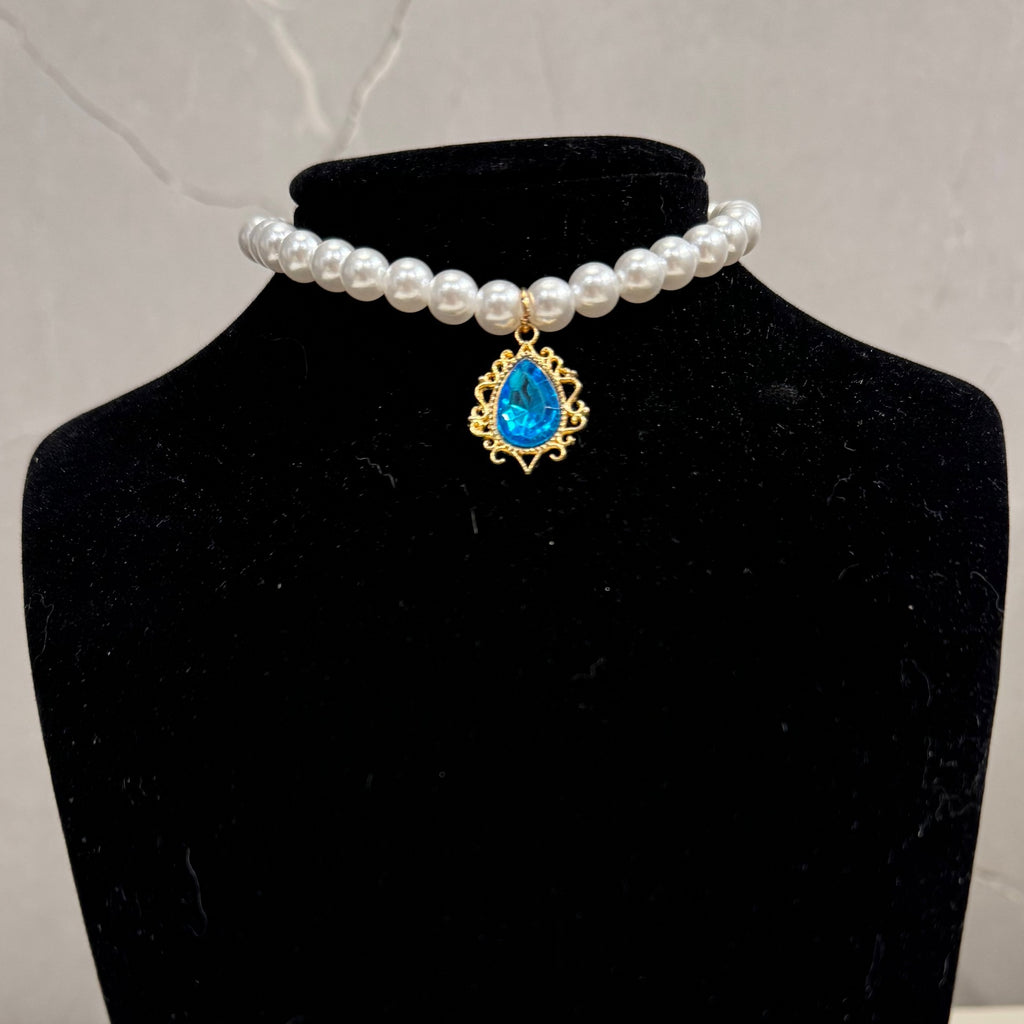 Style court cristal Zircon Vintage Pearl Fashion Choker