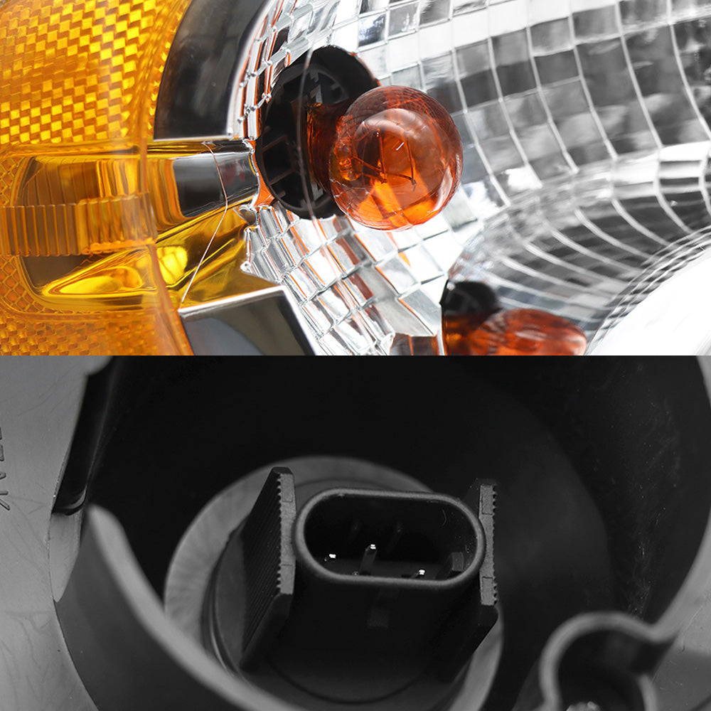 Chrome phares compatibles avec 2008-2016 Freightliner Cascadia avec des ampoules halogènes paire