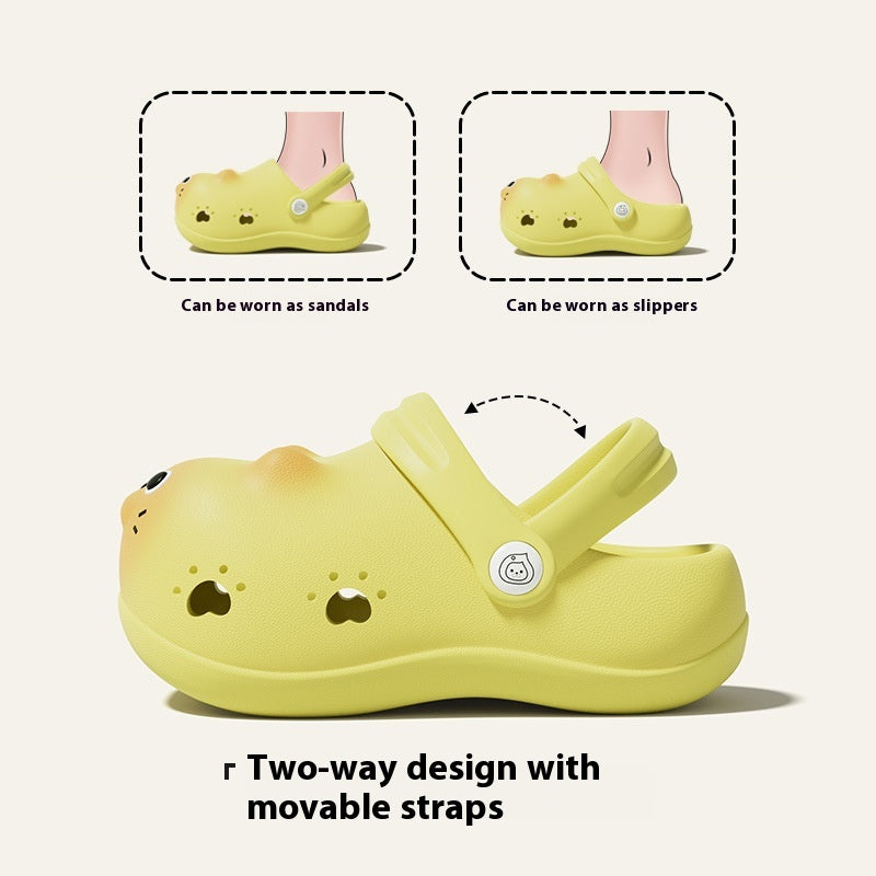 Kids' closed-toe outdoor slippers