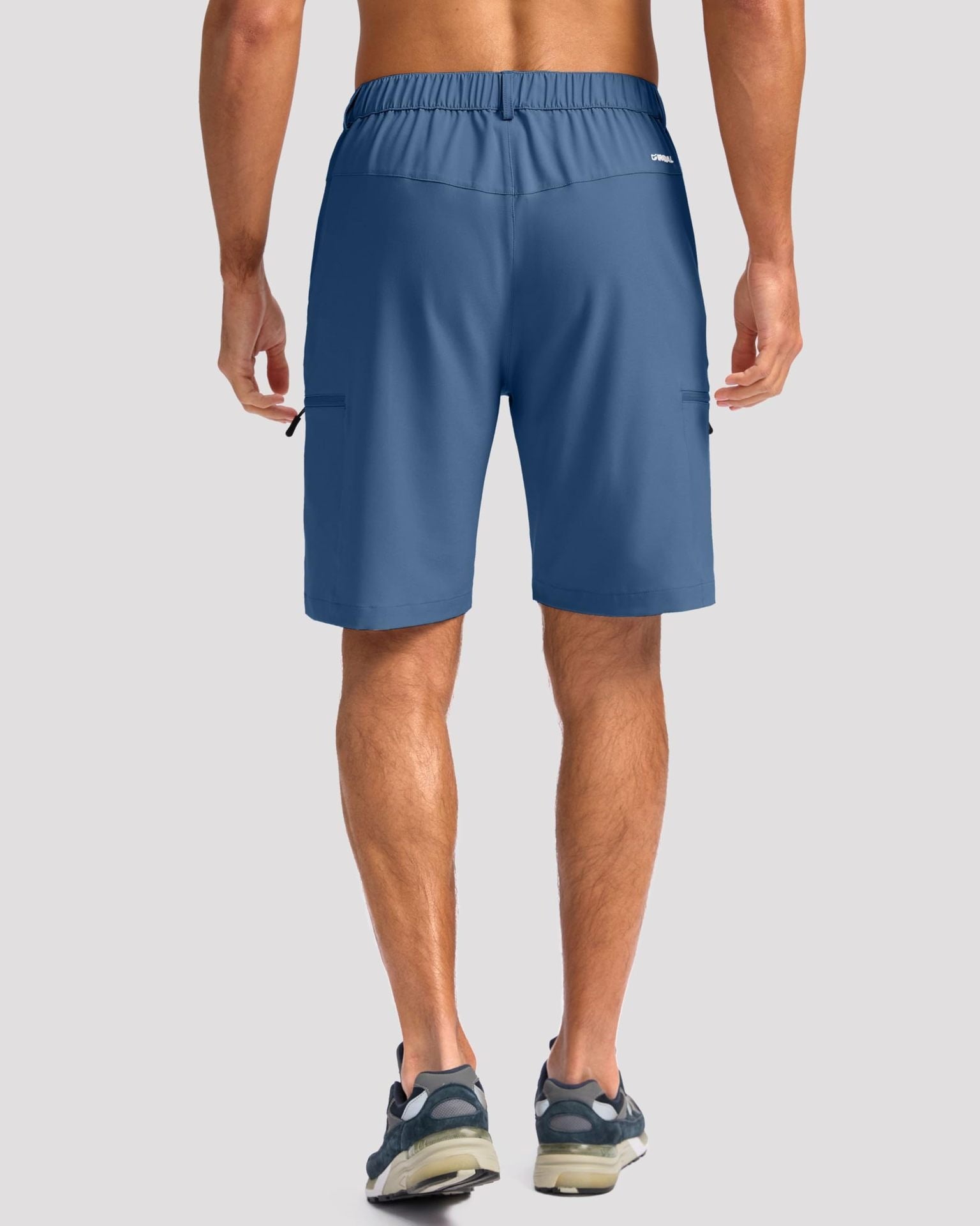 Cargo Shorts homme Multi poches zippées Elastic Waist Quick Dry 2 Couleurs Randonnée en plein air
