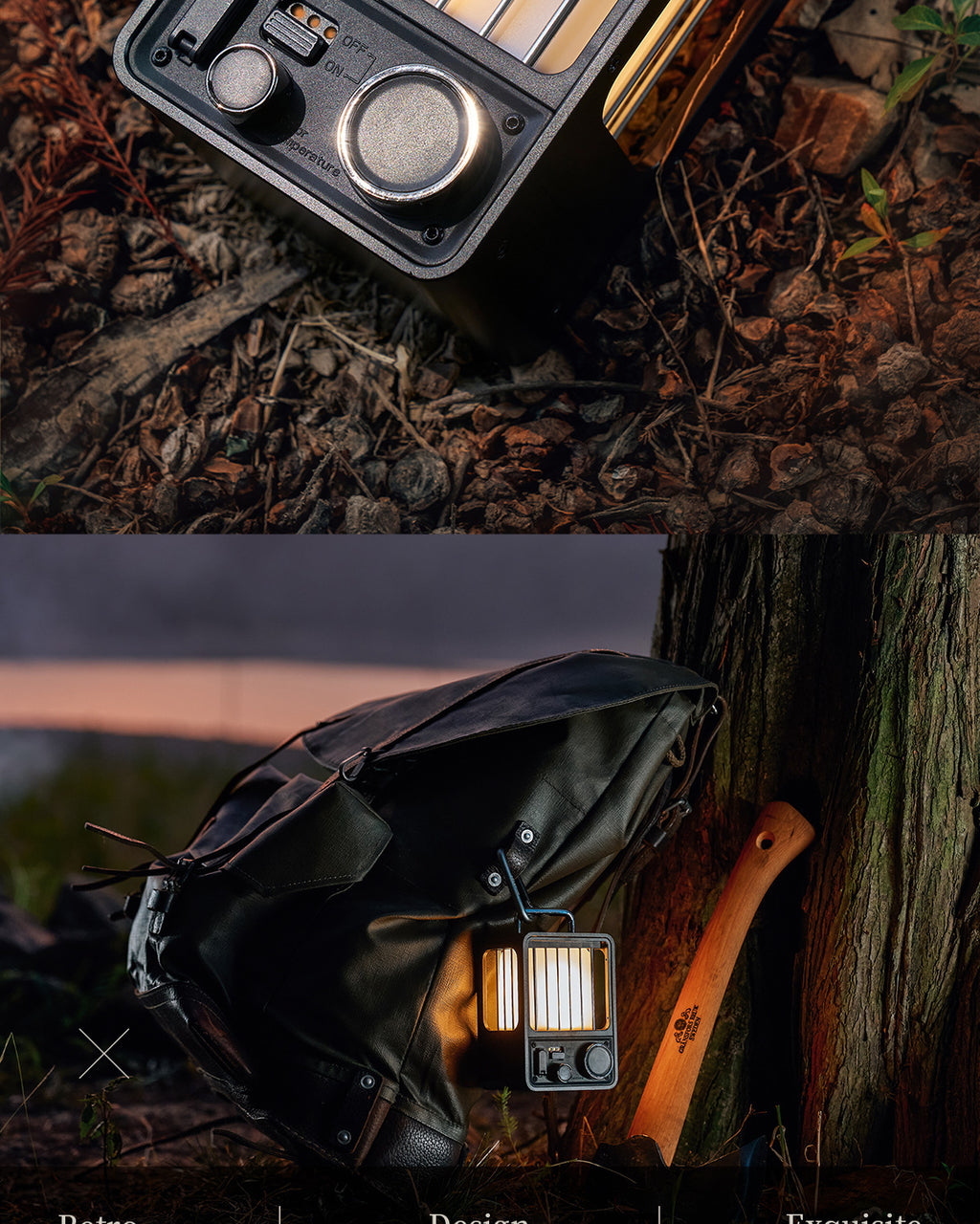 Camping extérieur Lampe Retro Camping Tente Éclairage LED Lumière Haute Luminosité Amb imperméable